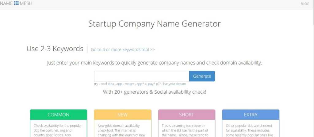 Namemesh- Business Name Generators