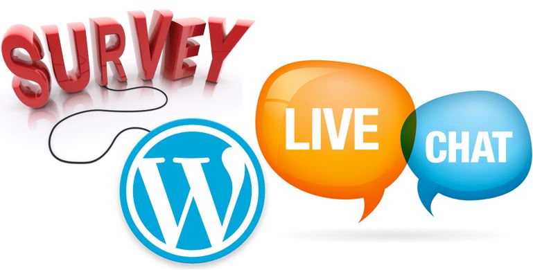 how to add survey live chat in wordpress