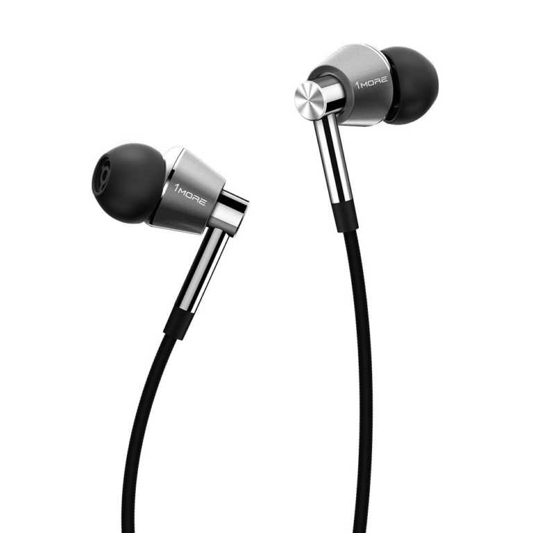 1MORE Triple Driver Lightning In-Ear Headphones Earphones In-built DAC, Apple MFi Certified All iPhone, iPad, iPod with Microphone and Control Remote Titanium