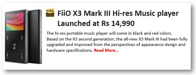 FiiO X3 Mark III Hi-res Music player