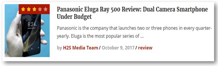 Panasonic Eluga Ray 500 review