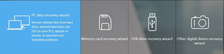 EaseUS PC data recovery wizard
