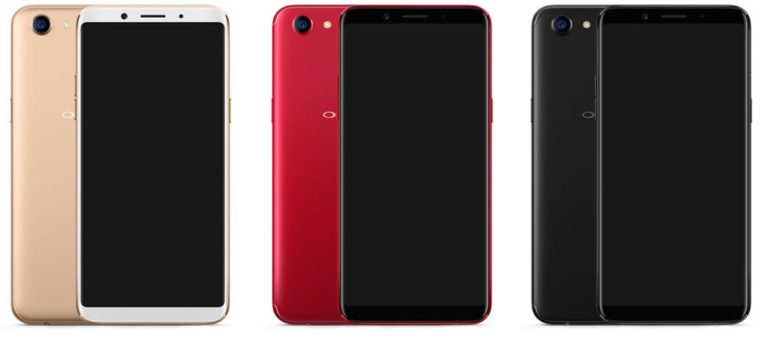Oppo F5 smartphone availabel colours
