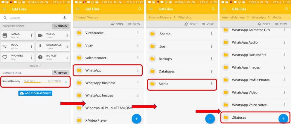 WhatsApp status video downlaod without using any app