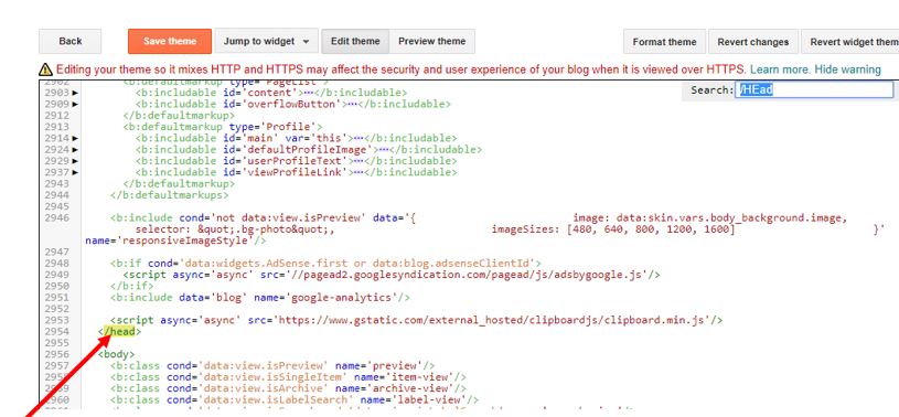 Google Adsense Auto code in Blogspot blogger