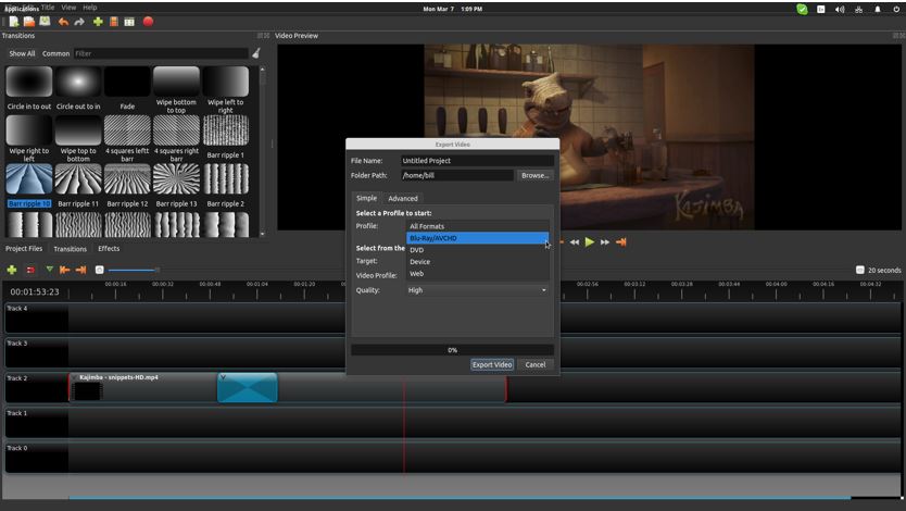 free open source video editor