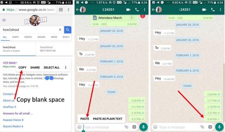 how to send a empty message app download