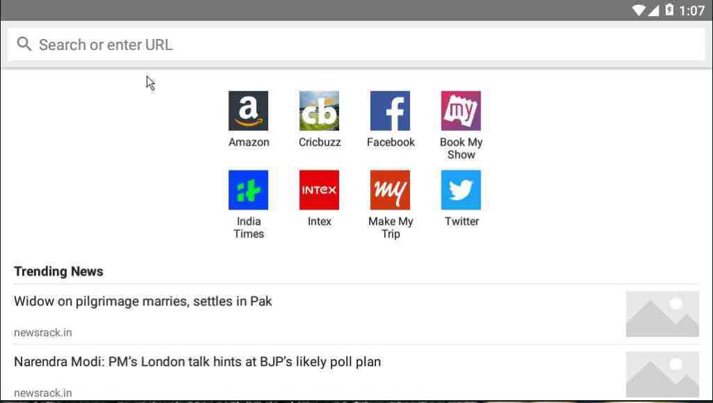 Amazon internet browser app for Android
