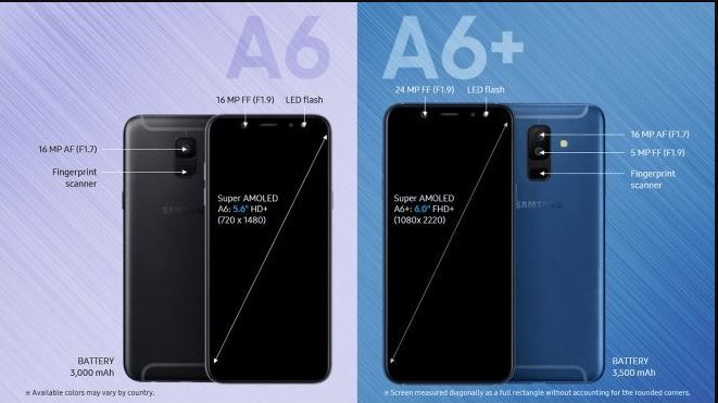 Samsung A6 A6+ Price & Specs Exposed