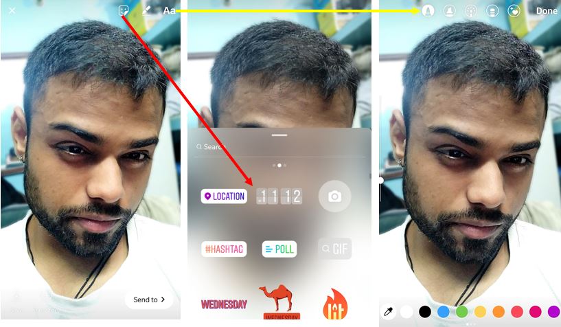 bokeh effect, filters, stickers options in Instagram