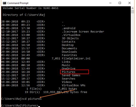 windows 10 command prompt list drives