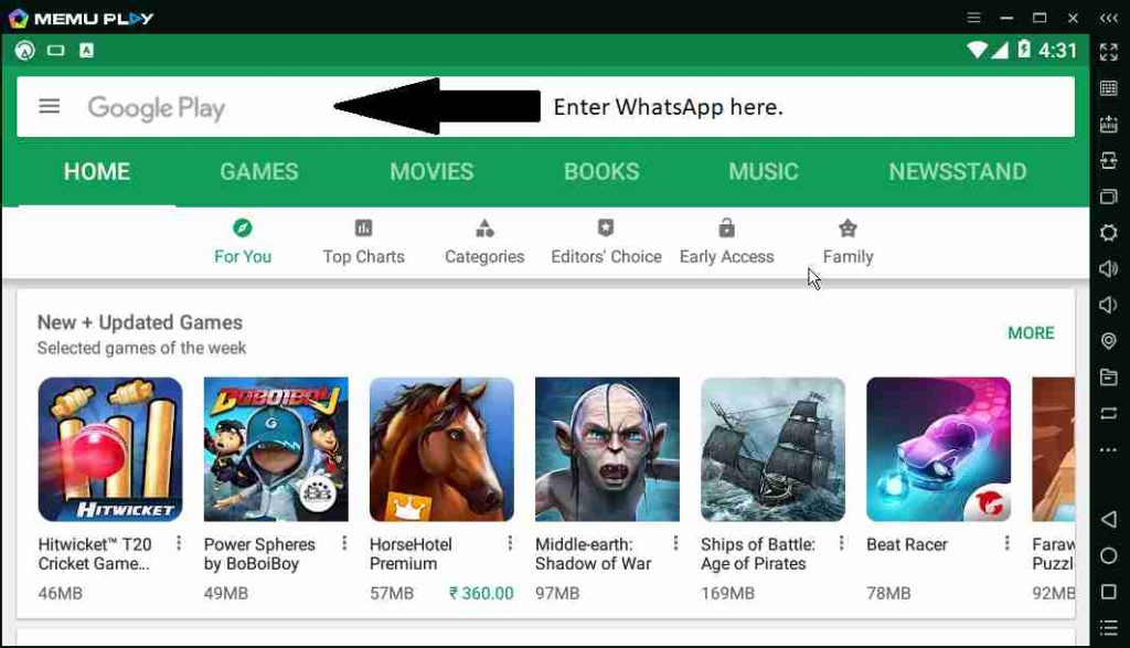 whatsapp on android emulator for windows 10