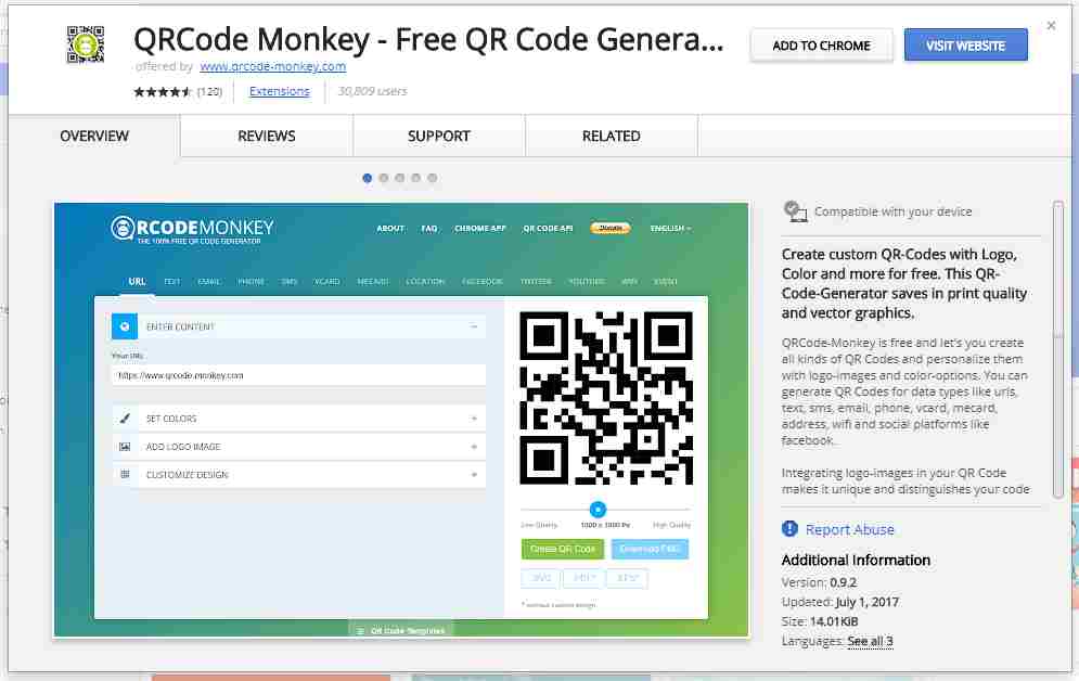 R Code Monkey Chrome app extension