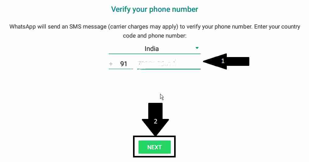 Verify your number