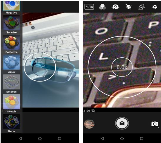 Asus zenfone Max pro M1 camera app filters