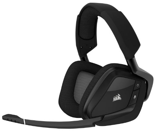 CORSAIR VOID PRO RGB Wireless Gaming Headset with DOLBY HEADPHONE 7.1 Surround Sound for PC – Carbon