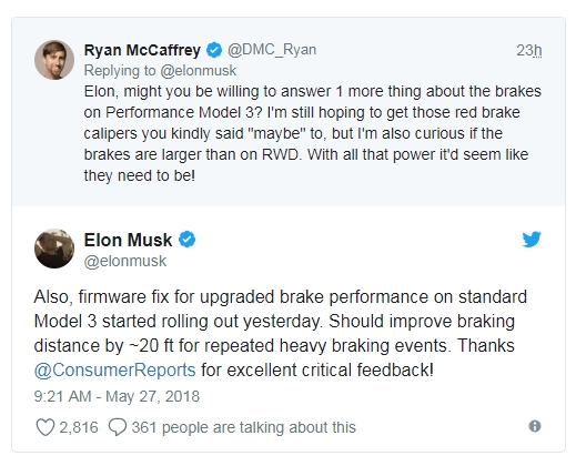 Elon musk tesla model 3 firmware update