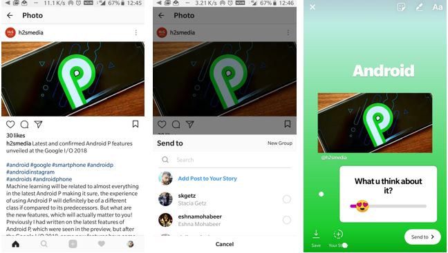 Now share you feed post to Instagram stories