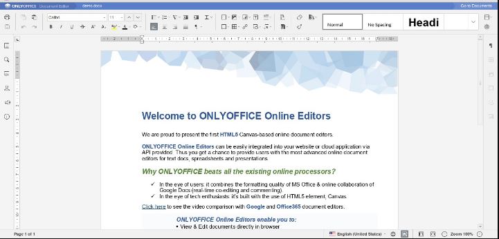 Onlyoffice docs free Google docs-alternative
