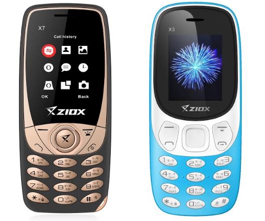 Ziox Mobiles introduces X7 and X3 Feature Phones priced at Rs. 899 and 875