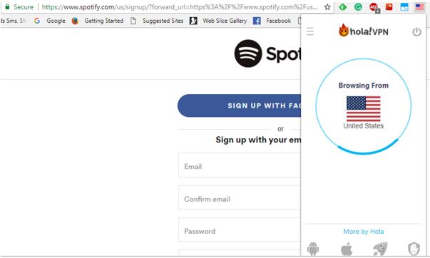 How to use Spotify in India usin free VPN