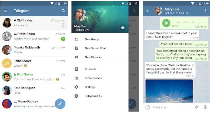 Telegram secure Whatsapp Alternative apps