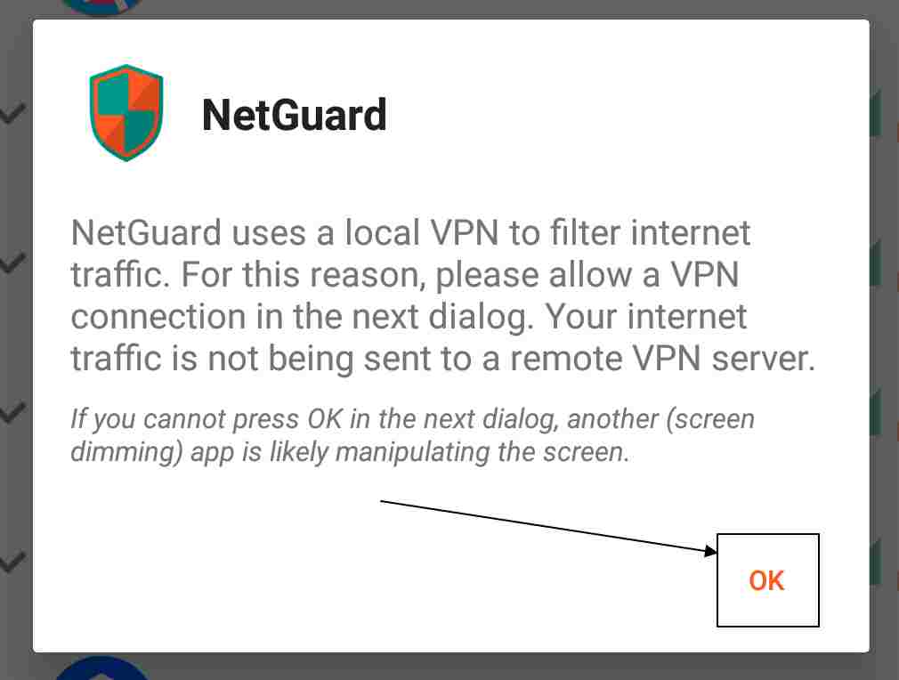  interface of NetGuard