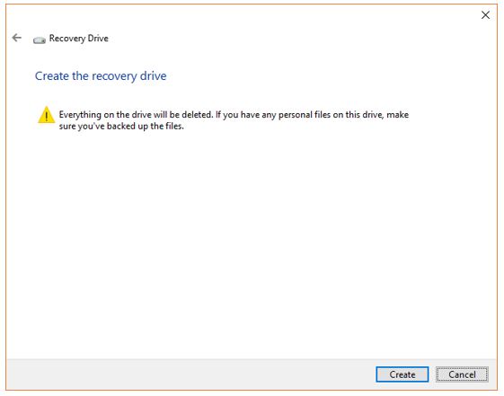which usb flash drive to use to create recovery media