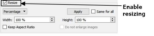 decreasing the size of the images
