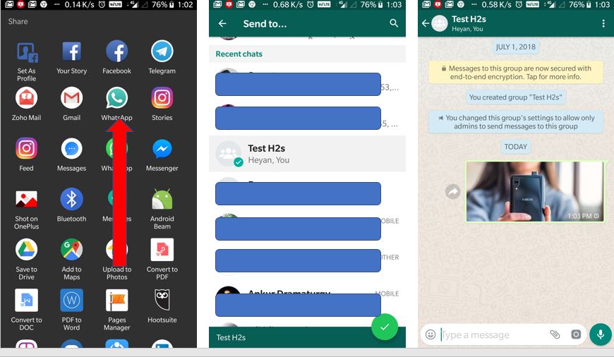 how to send message from gmail to whatsapp