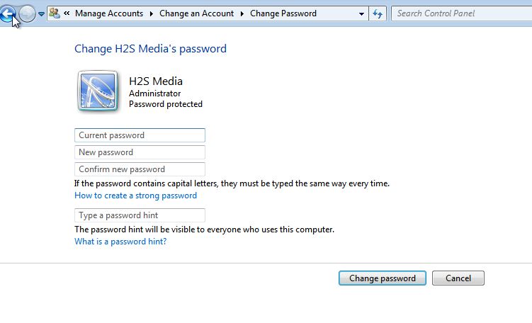 Change the password on windows 7 (1)