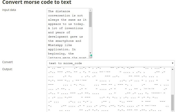 morse code to text converter