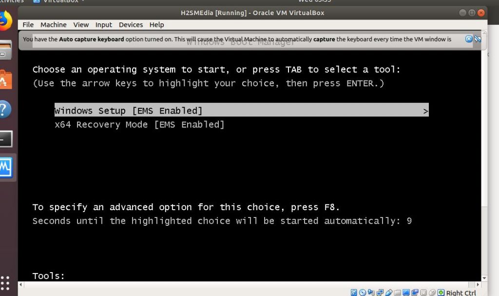 windows vm on linux