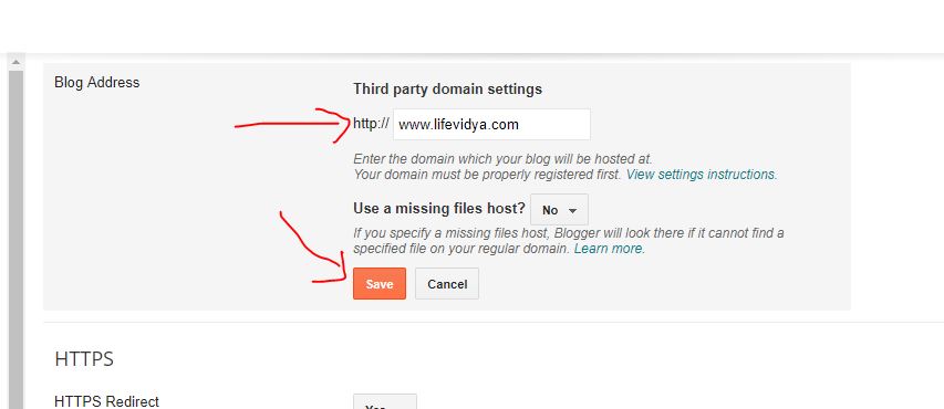 setup a third party URL for a Blog (2)