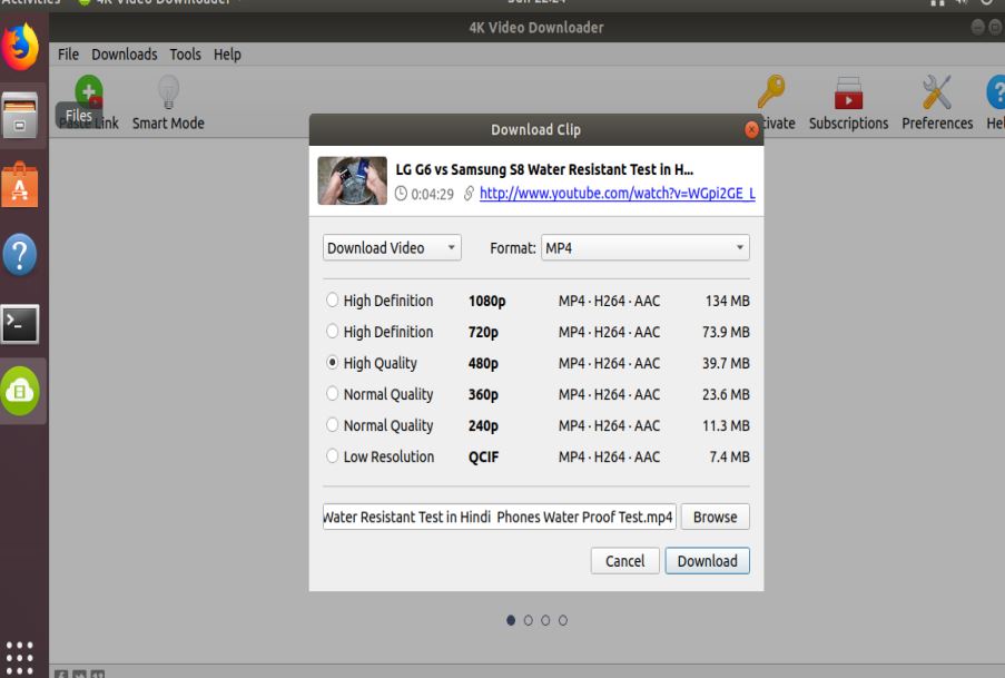 4k video downloader ubuntu terminal