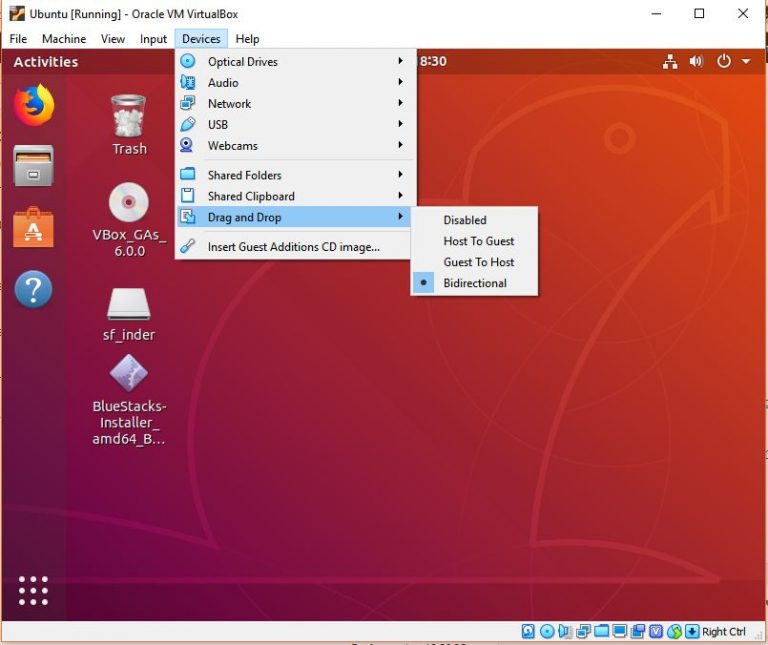 Drag and drop не работает ubuntu