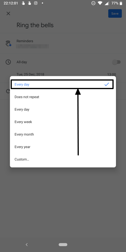 How to set periodic and daily reminders on Google Calendar 3