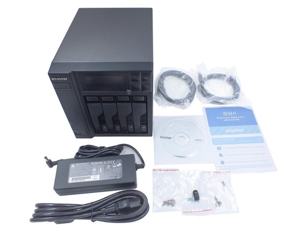 Asustor As6404t NAS products accessories inside the box