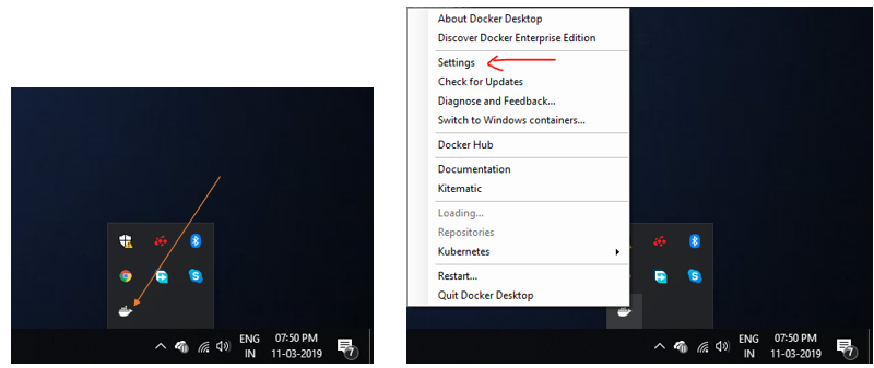 Run the Docker on Windows 10