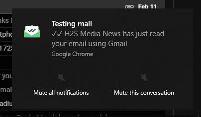 notification gmail read reciept