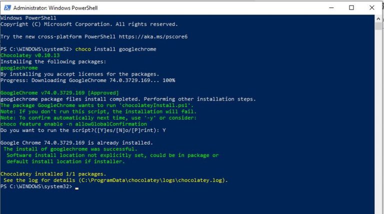 fix choco installer command prompt windows 10