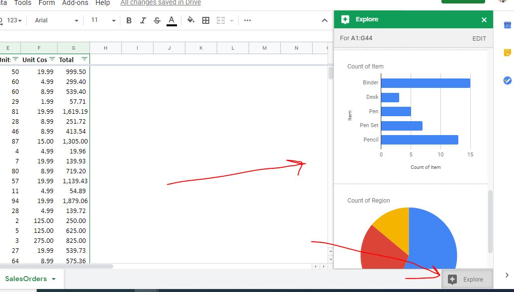 Auto generation of Graphs and Charts on Google Sheets