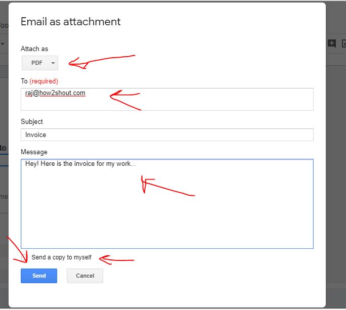 Send invoice directly as Email attachment