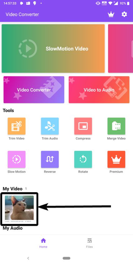 Video Converter on Android 13