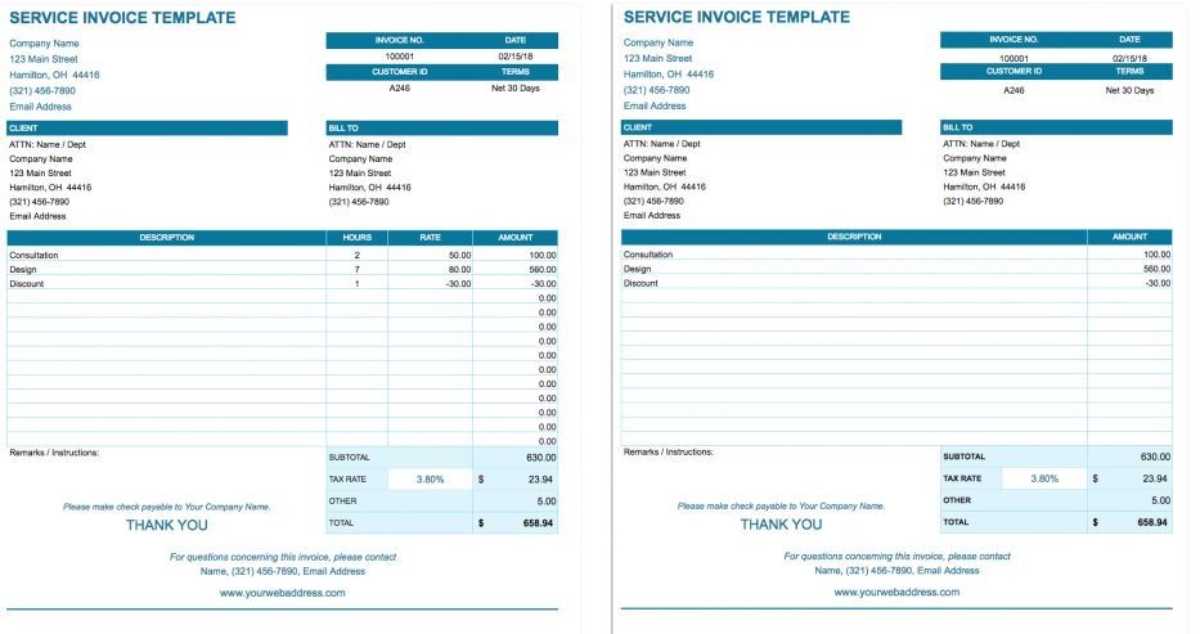 How To Create Blank Invoice Templates On Google Docs Spreadsheet