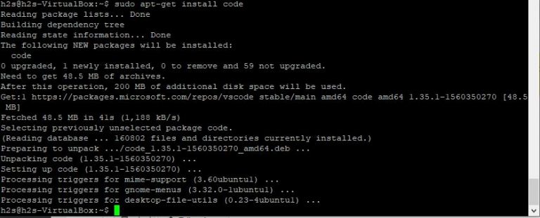 install visual studio code on linux