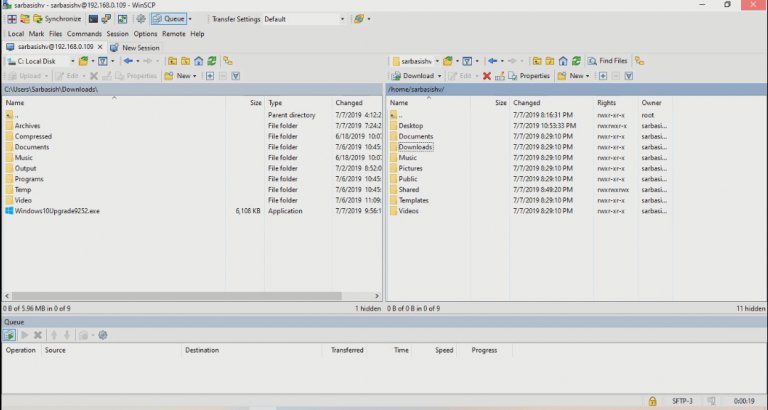 WinSCP for file transfer 6