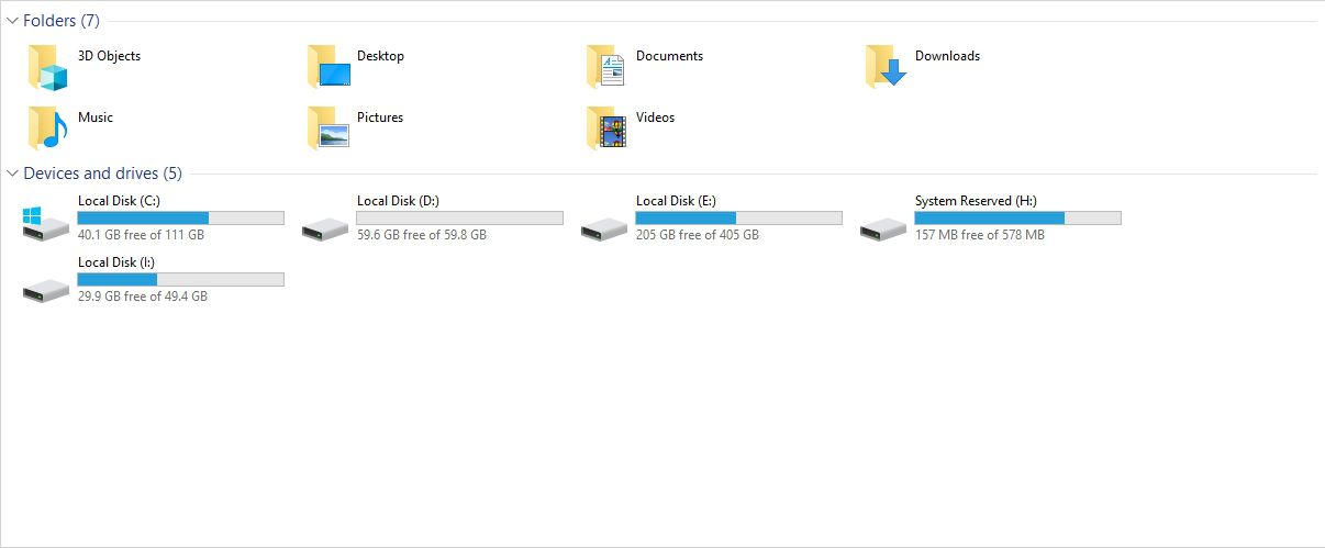 mounted disk image(s) in Windows Explorer.