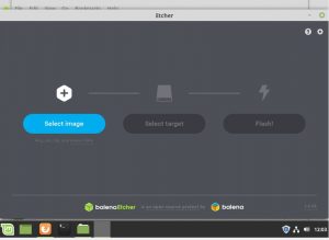 using balenaetcher to install linux