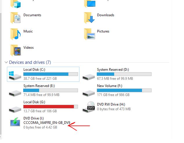 how to mount an iso file windows 10 virtualbox
